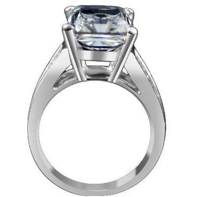 5CT Radiant Diamond Veneer Cubic Zirconia Ring. 635R7817