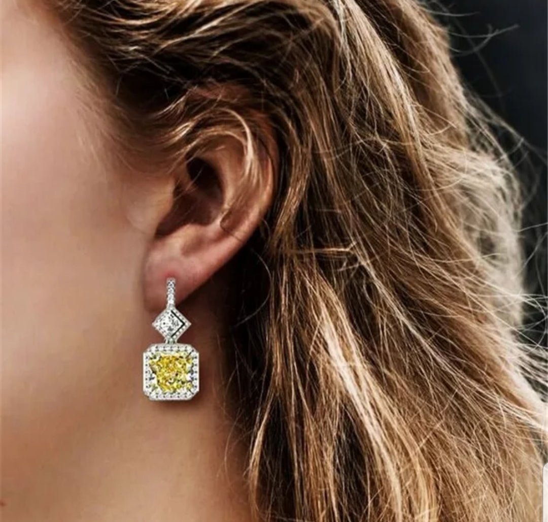 Earrings Geometric Diamond Veneer Cubic Zirconia. 830E1029