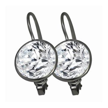 Zirconite Cubic Zirconia Wire Bezel Lever back earrings. 501E3870