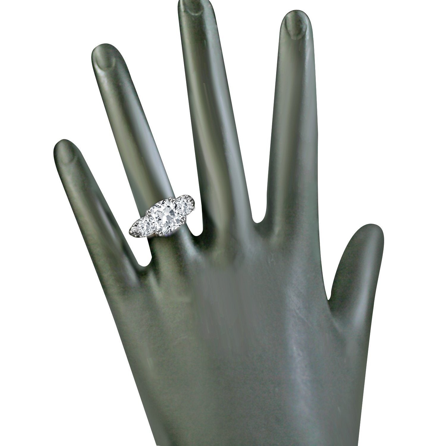 3CT TW Cushion Diamond Veneer Cubic Zirconia Ring. 635R71302