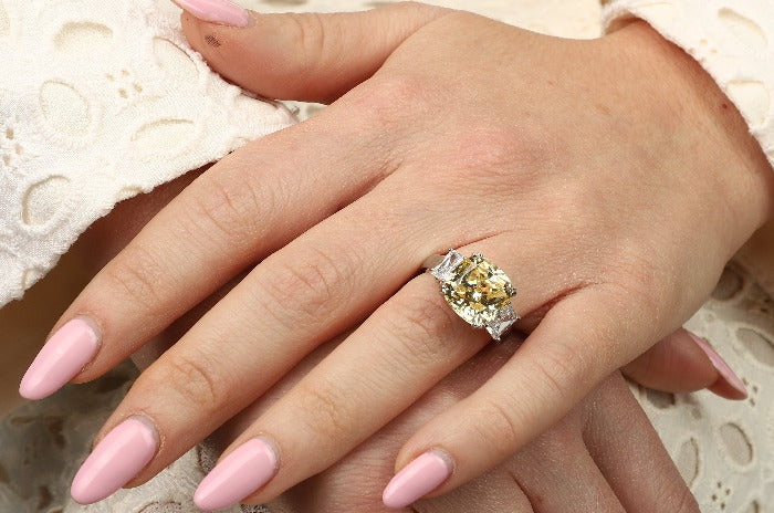 10CT Asscher Diamond Veneer Cubic Zirconia Ring. 801R9061