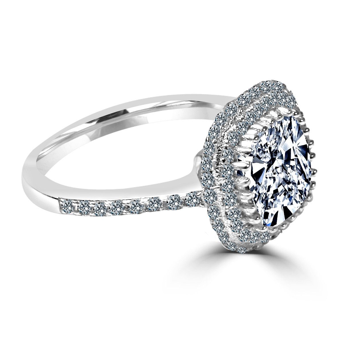 2CT Cushion Diamond Veneer Cubic Zirconia Ring. 635R0249