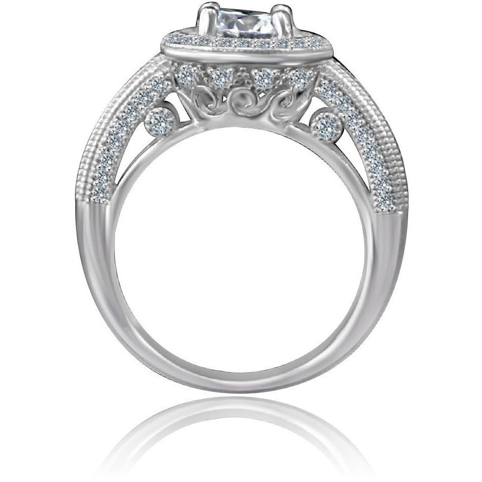 0.75CT Round Diamond Veneer Cubic Zirconia Ring.635R4001