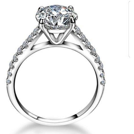 1CT Round Cubic zirconia Solitaire Engagement Ring . 635R031