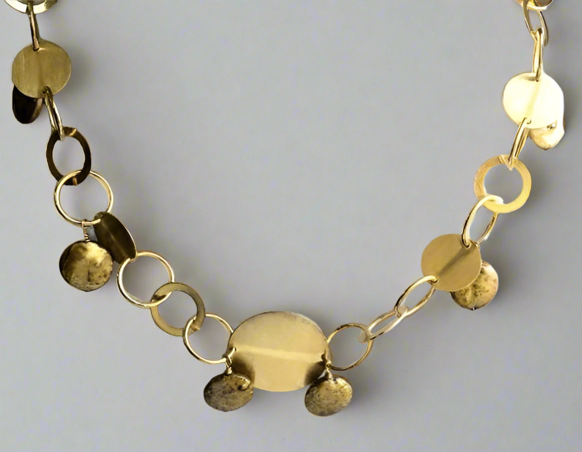 O links Gold Coin Pearls Necklace Final Sale. STN230