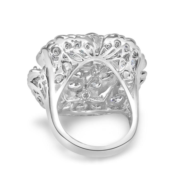 Cubic Zirconia Flower Cocktail Ring 501R34433