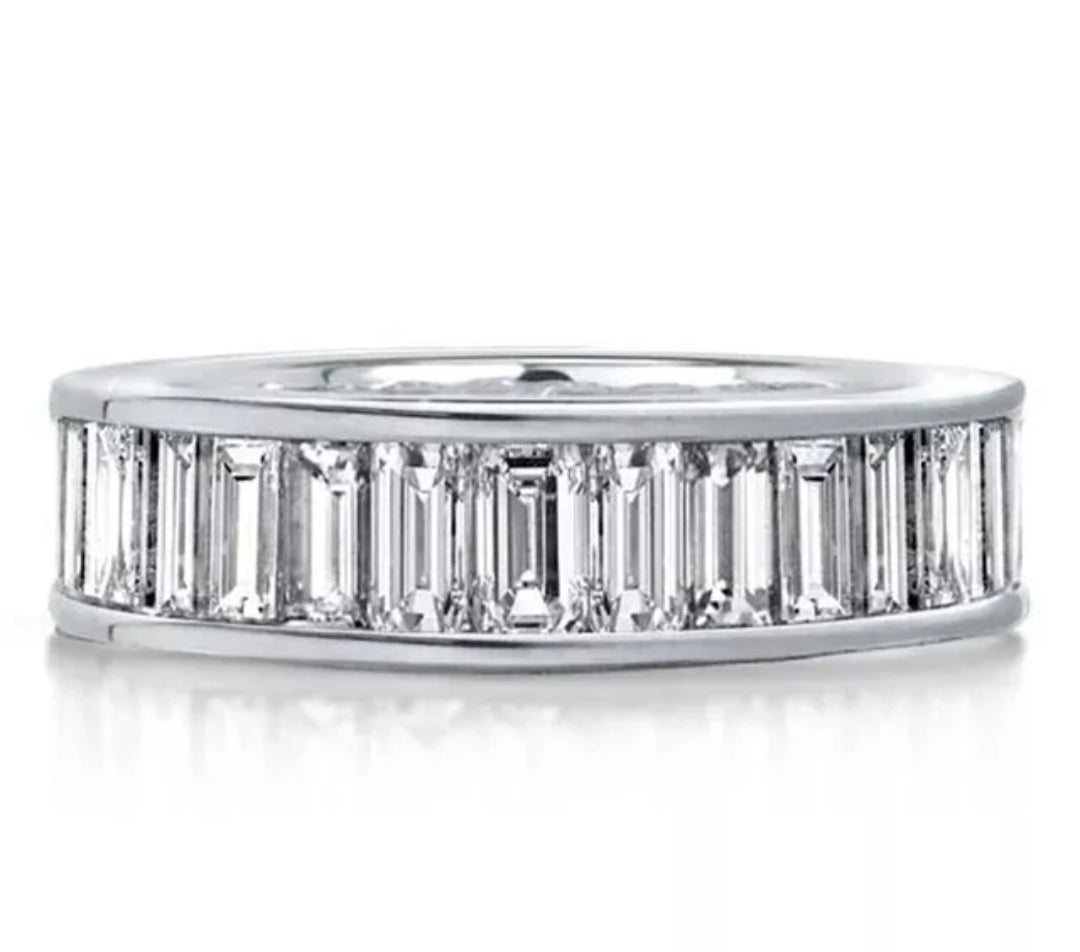 Cubic Zirconia Channel set Baggett Eternity Band Ring. 602R71386