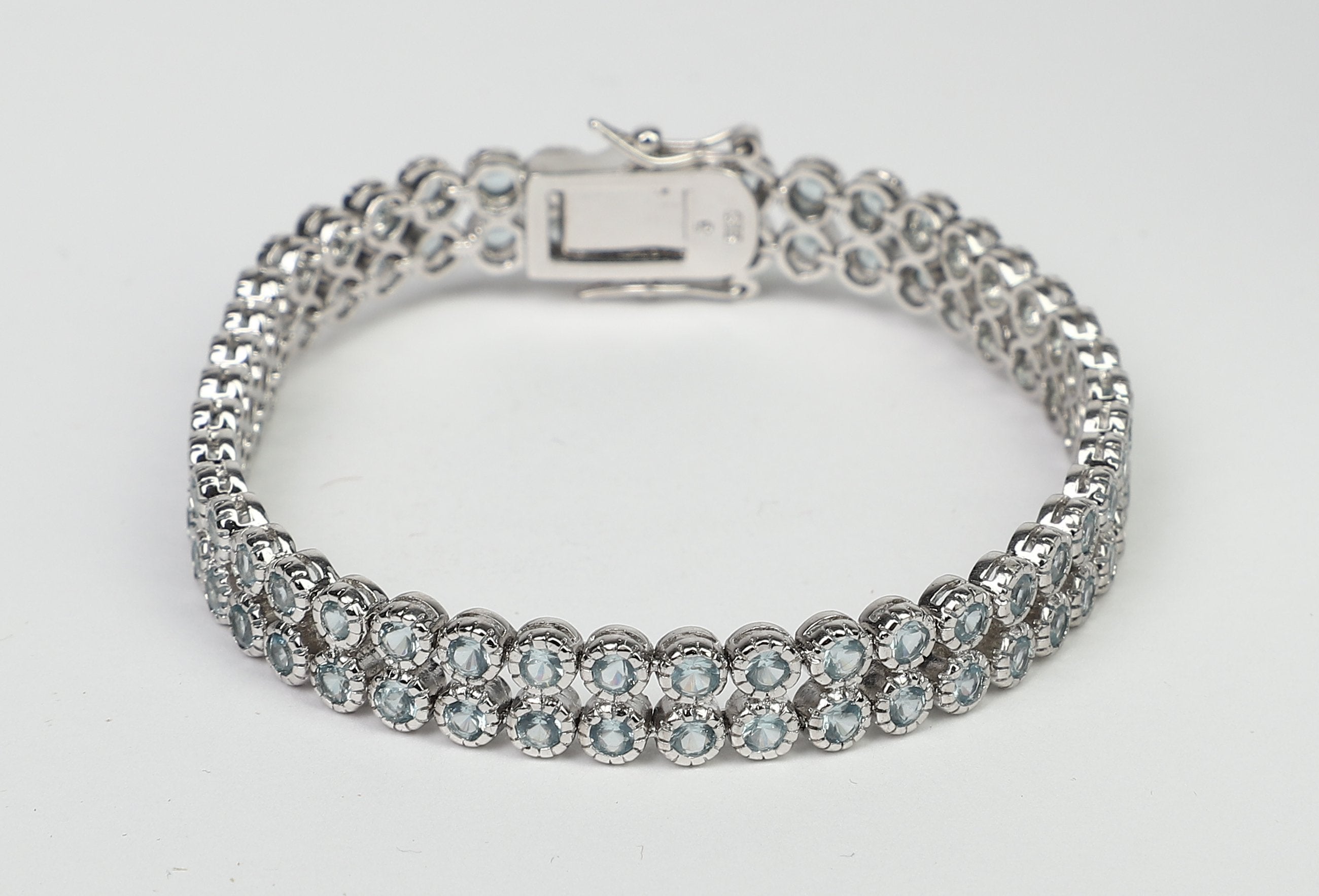 Zirconite Cubic Zirconia Two rows Bracelet. AH3559