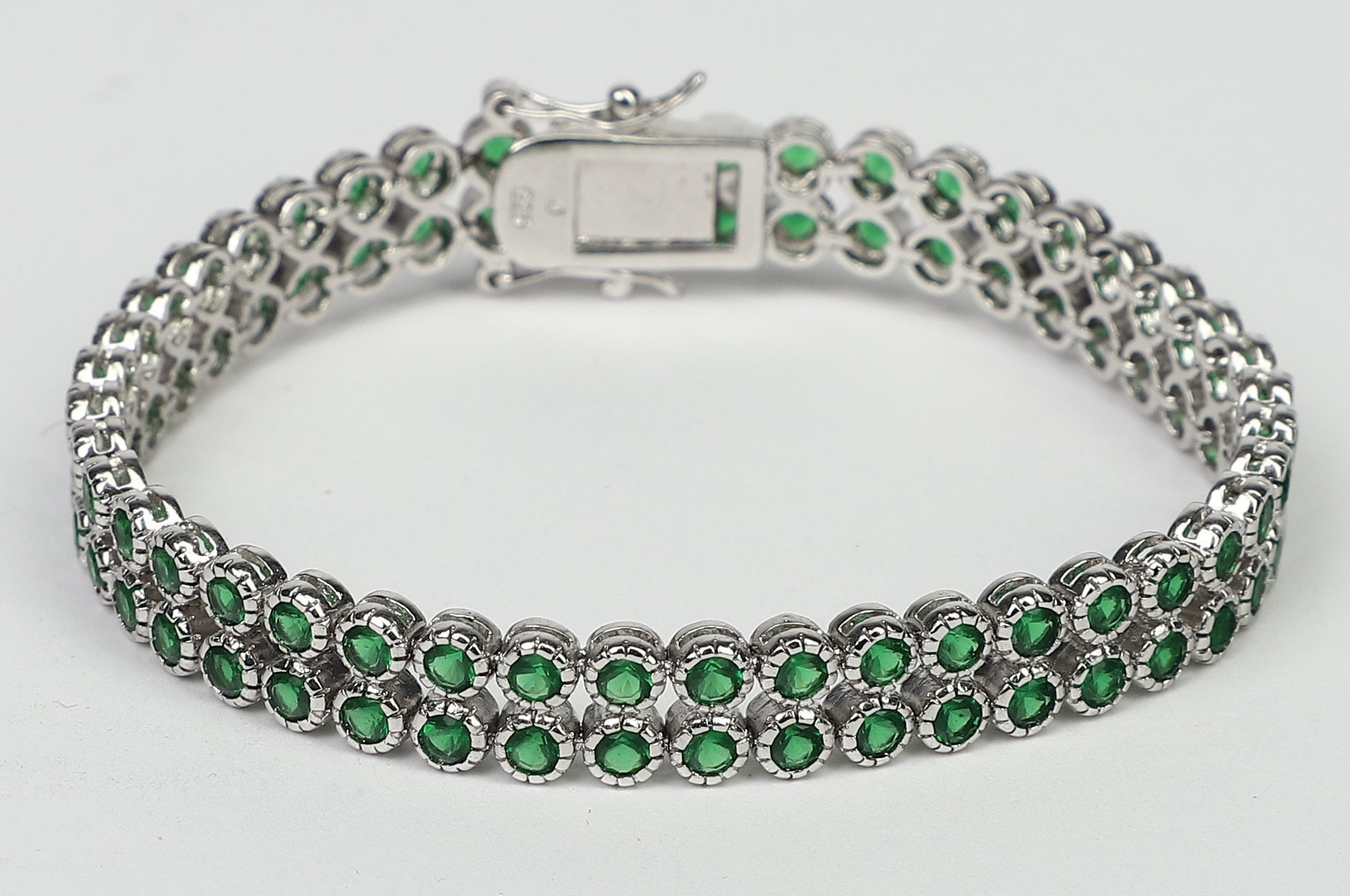 Zirconite Cubic Zirconia Two rows Bracelet. AH3559