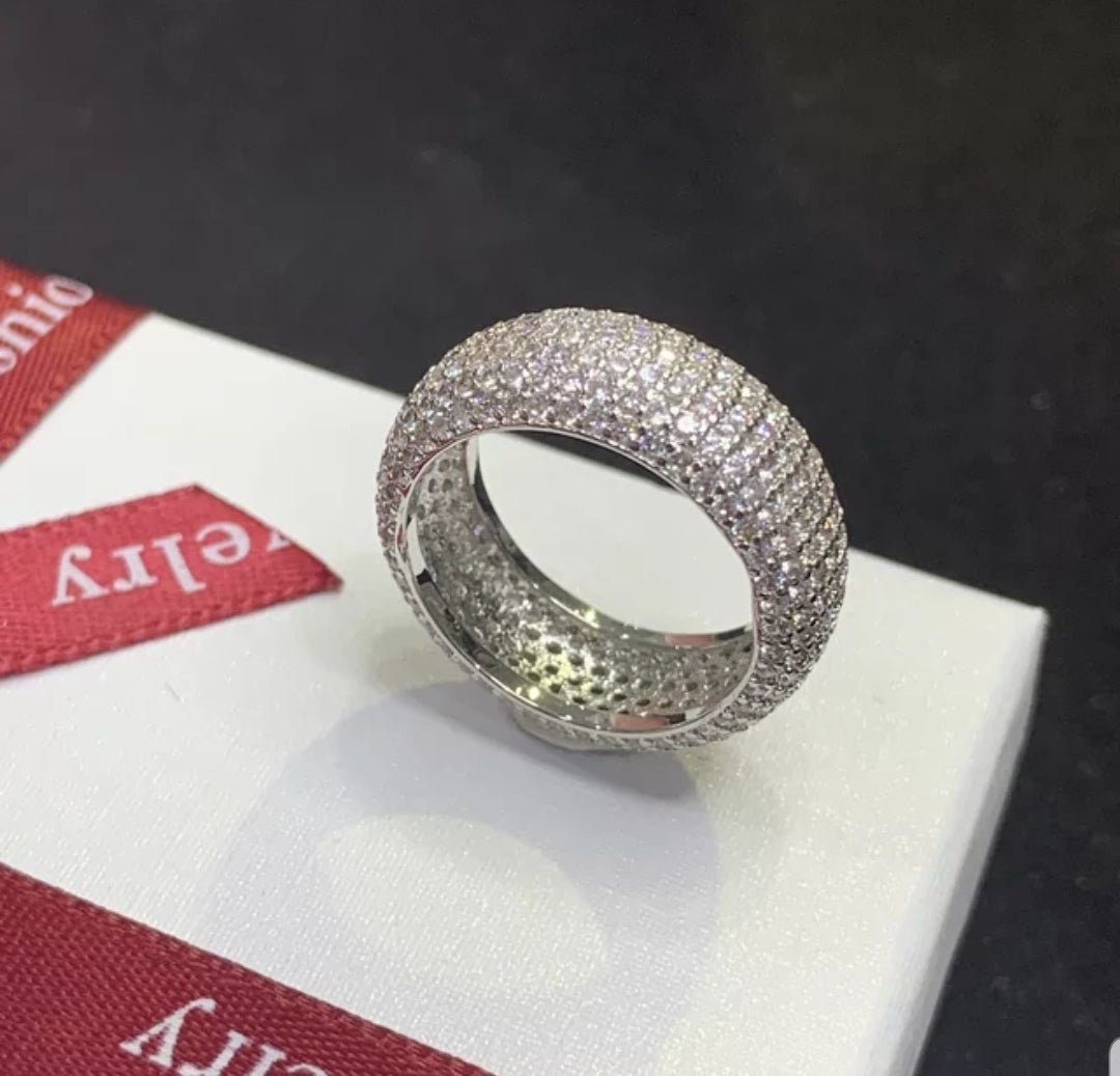Cubic Zirconia wide Eternity Band Ring. 705R415114