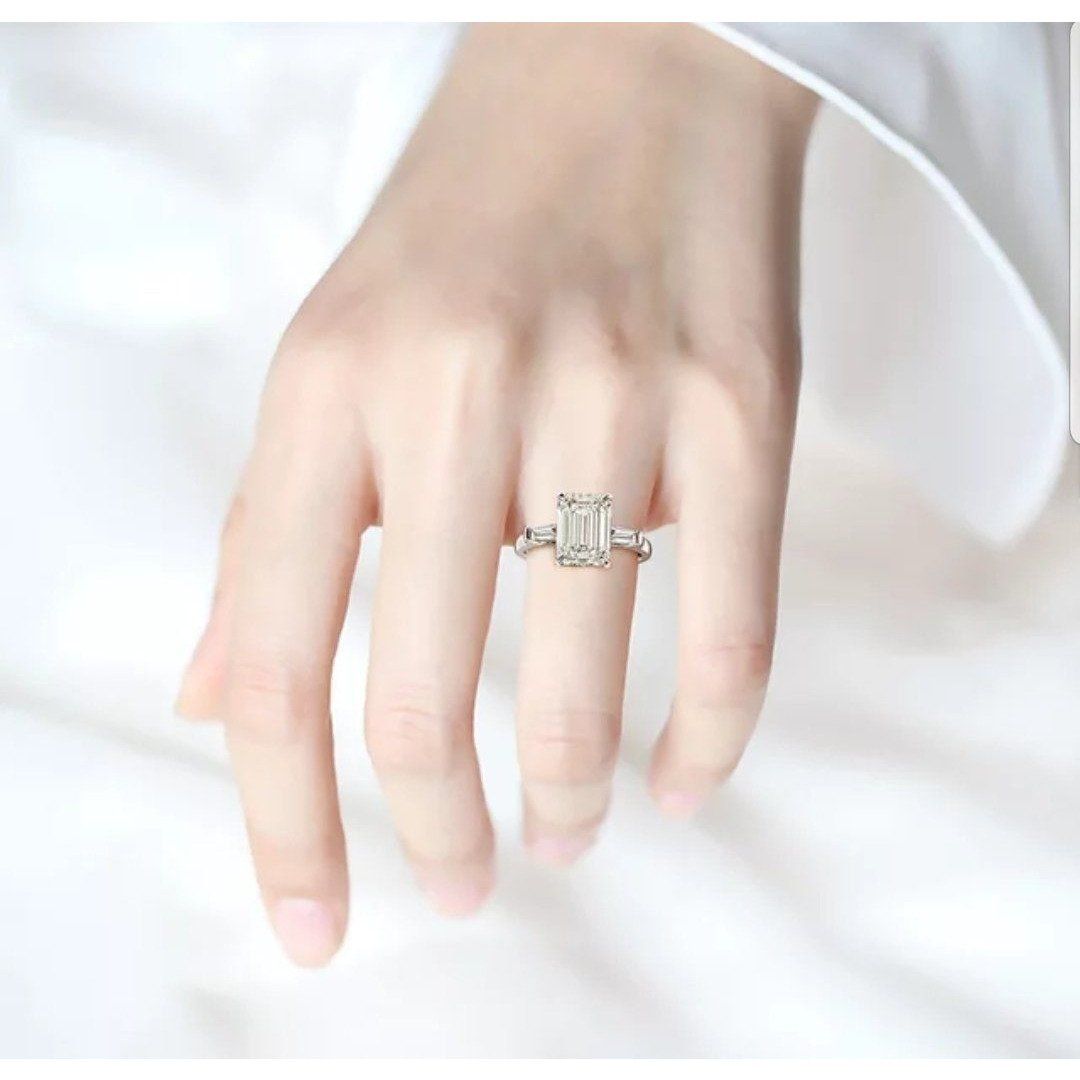 Emerald Diamond Veneer Cubic Zirconia Ring.635R72005