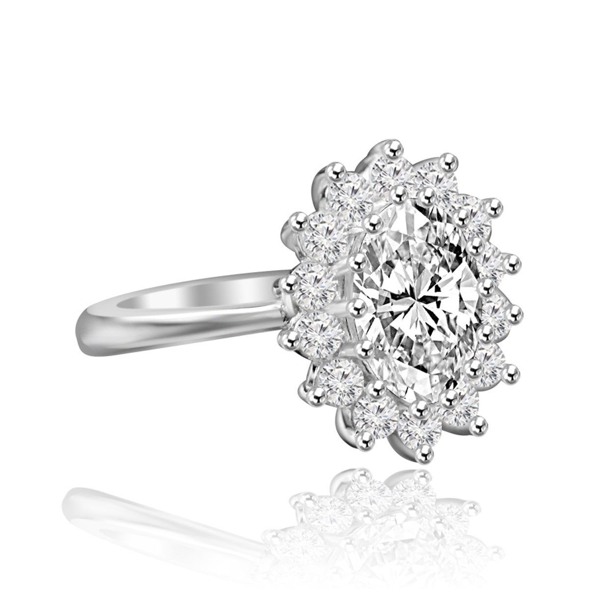 2.5CT Oval Diamond Veneer Cubic Zirconia Ring. 635R3229