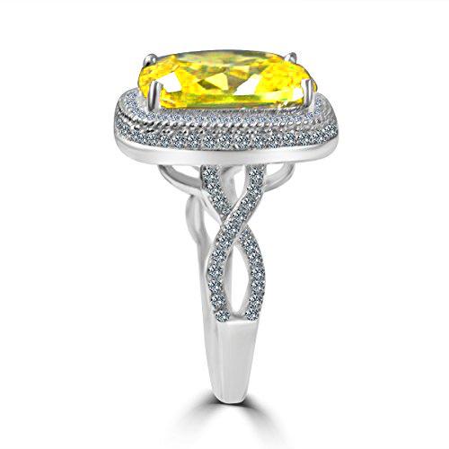 5CT Cushion Diamond Veneer Cubic Zirconia helo Ring. 635R0248