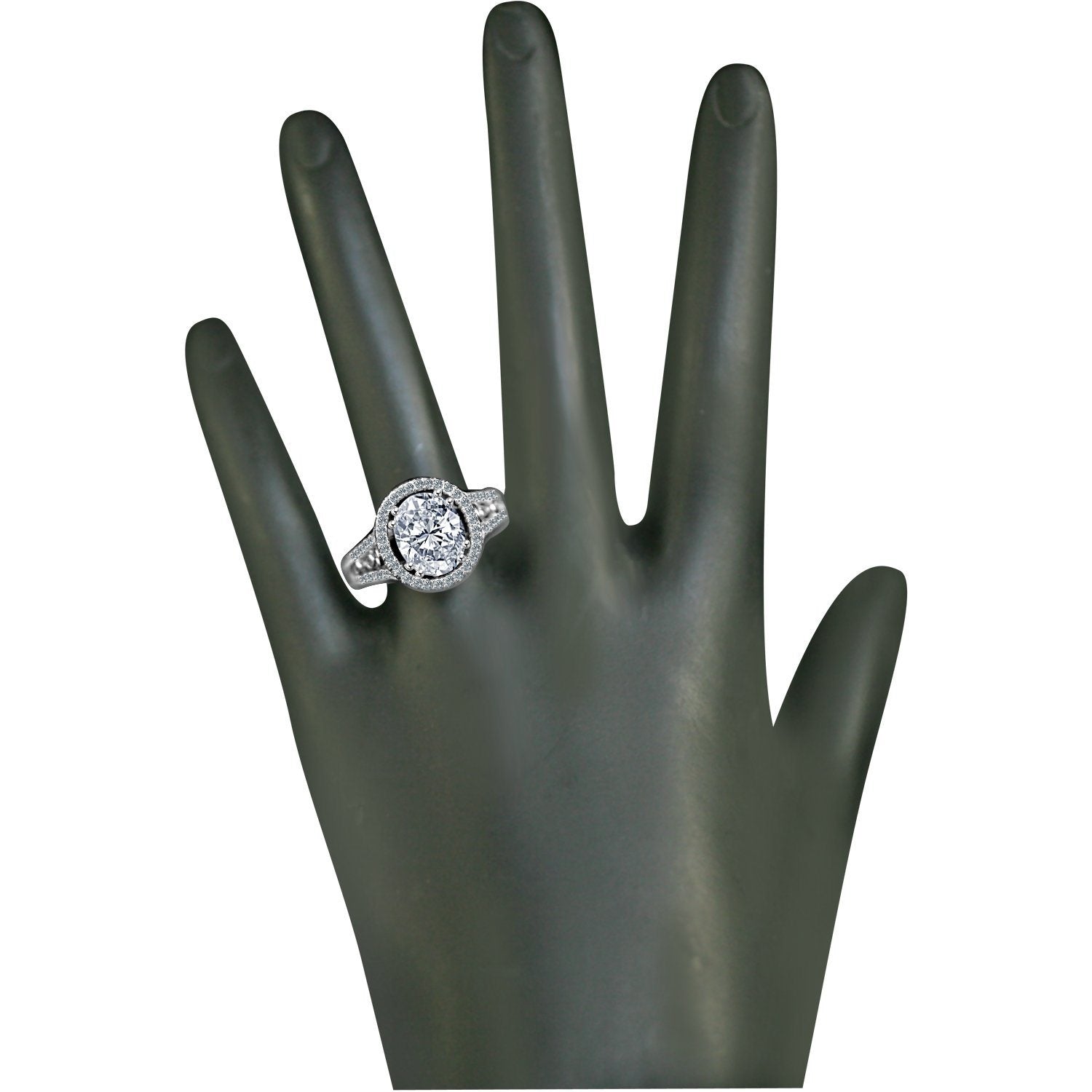 2.5CT Oval Diamond Veneer Cubic Zirconia Ring. 635R4011