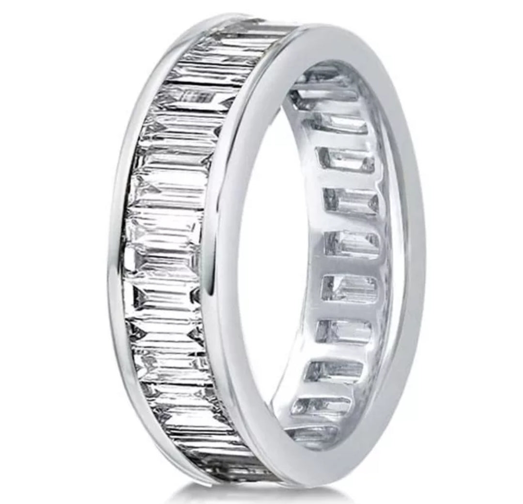 Cubic Zirconia Channel set Baggett Eternity Band Ring. 602R71386