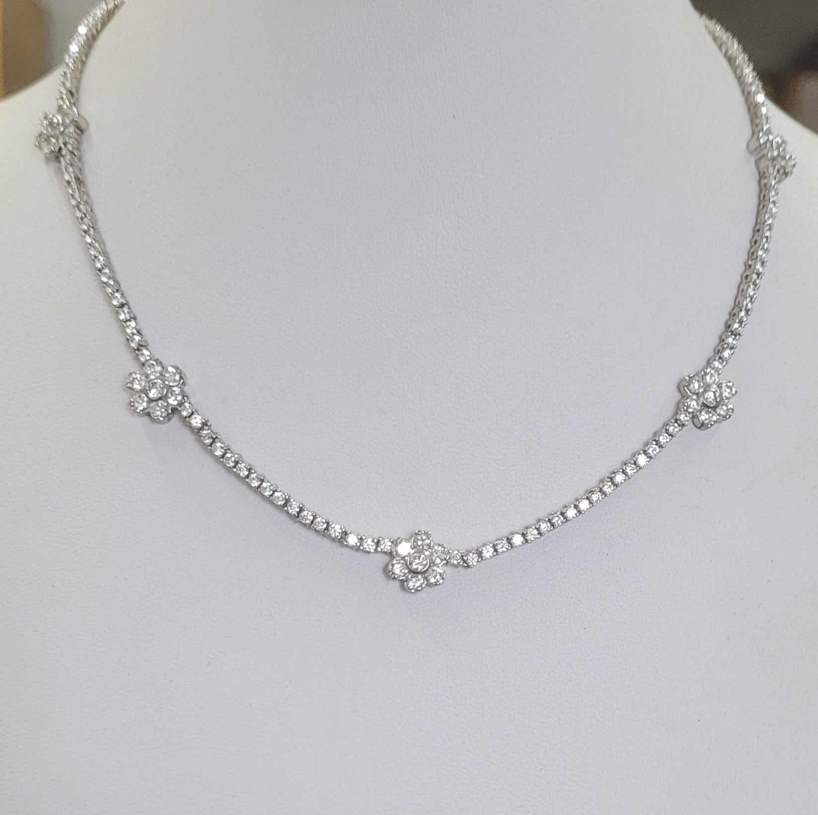 Cubic Zirconia stations Tennis  Necklace Zirconite.501N11255