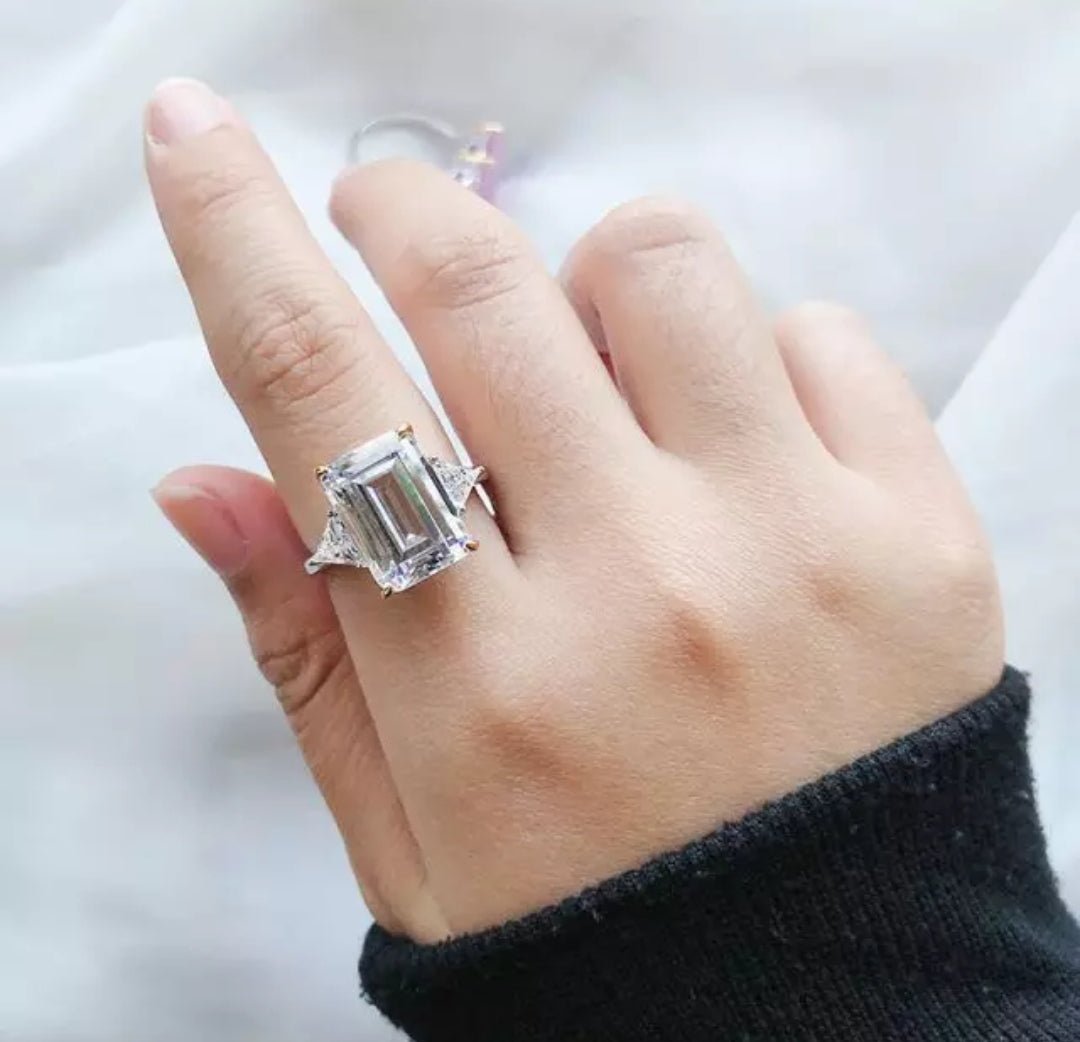 Radiant Diamond Veneer Cubic Zirconia Ring. 635R72098