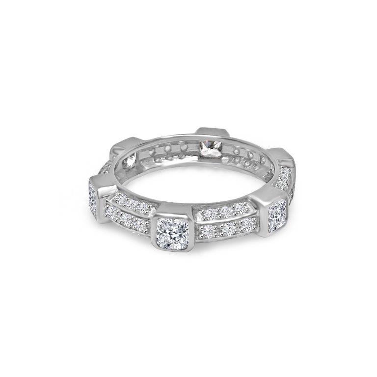 Cubic Zirconia Eternity Band Stackable Ring. 600R13096