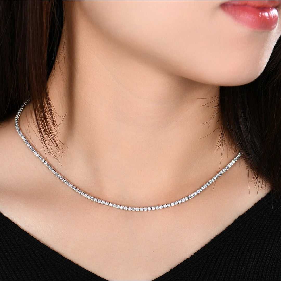 Round Cubic Zirconia Tennis Necklace Zirconite. 602N50005