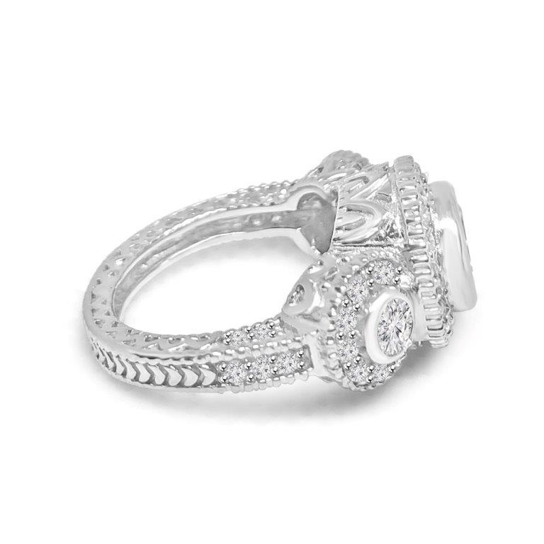 Three Stones Cubic Zirconia Engagement Ring 635R13665