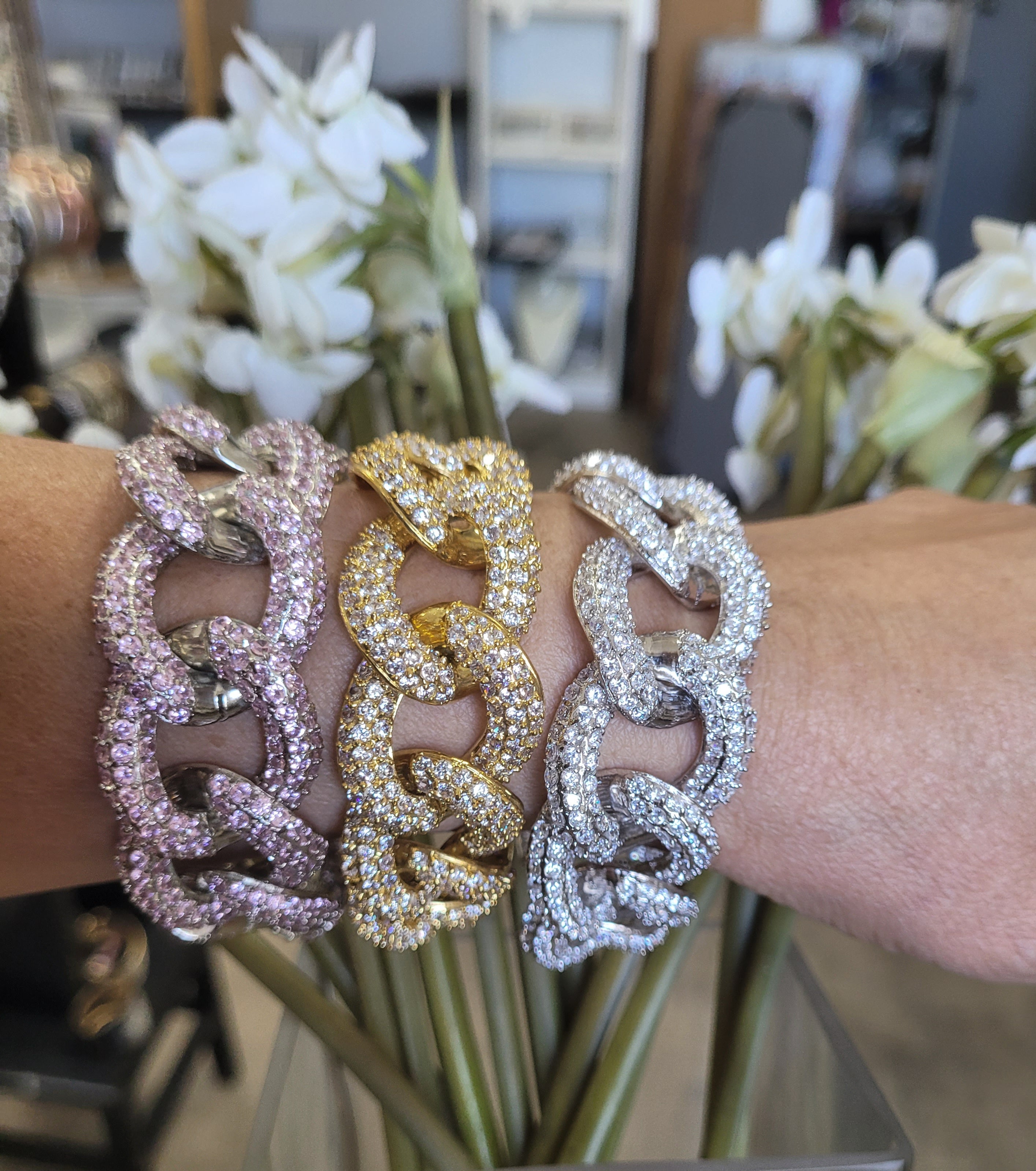 Curved Link link CZ Bracelet Zirconite couture.582B1338