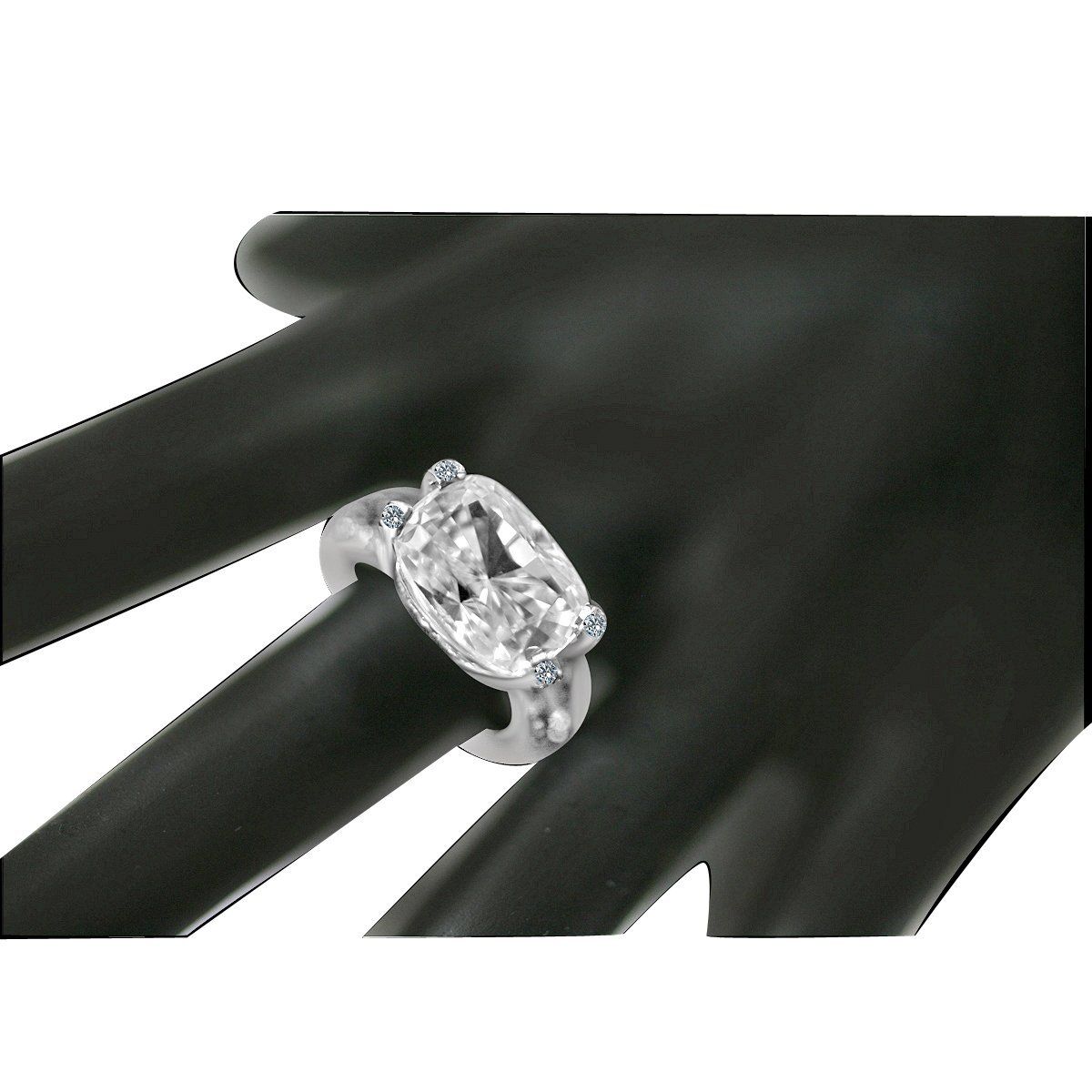 8CT Cushion Diamond Veneer Cubic Zirconia Ring. 635R71487
