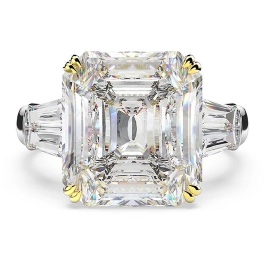 15CT Asscher Cubic Zirconia Engagement Ring. 801R9007