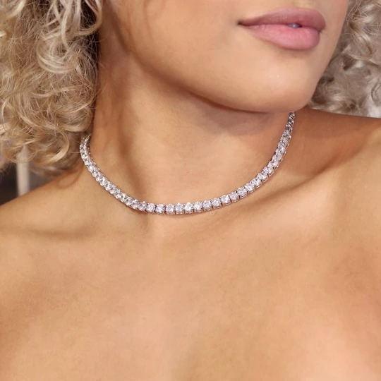 Round Cubic Zirconia Tennis Necklace Zirconite. 602N50005