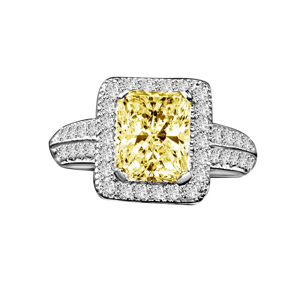 2CT Radiant Diamond Veneer Cubic Zirconia Ring. 635R12825