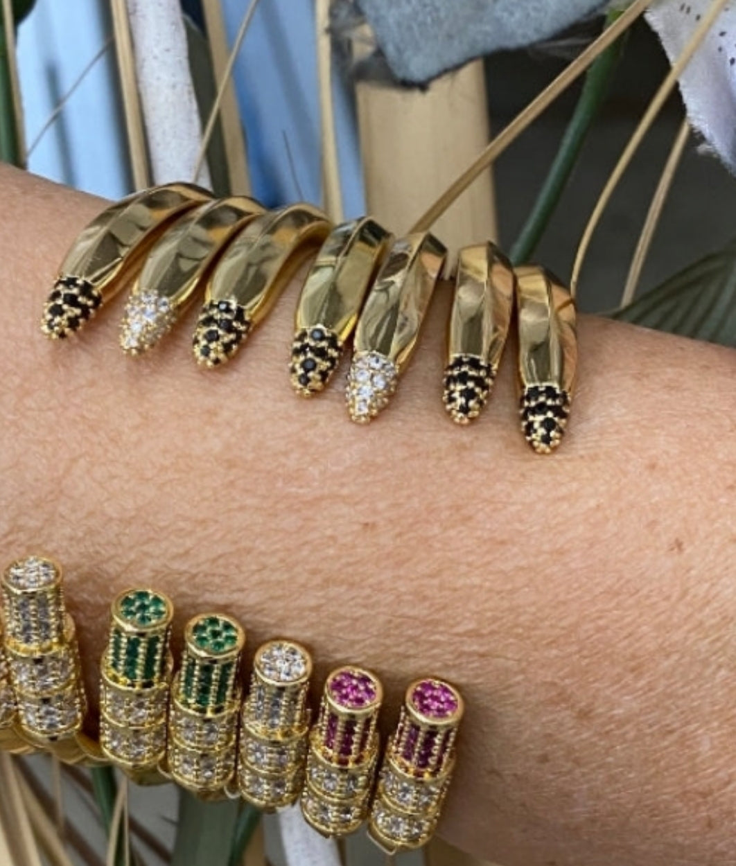 Pencil Bangle Bracelet Cuff Zirconite Cubic Zirconia. 843B100