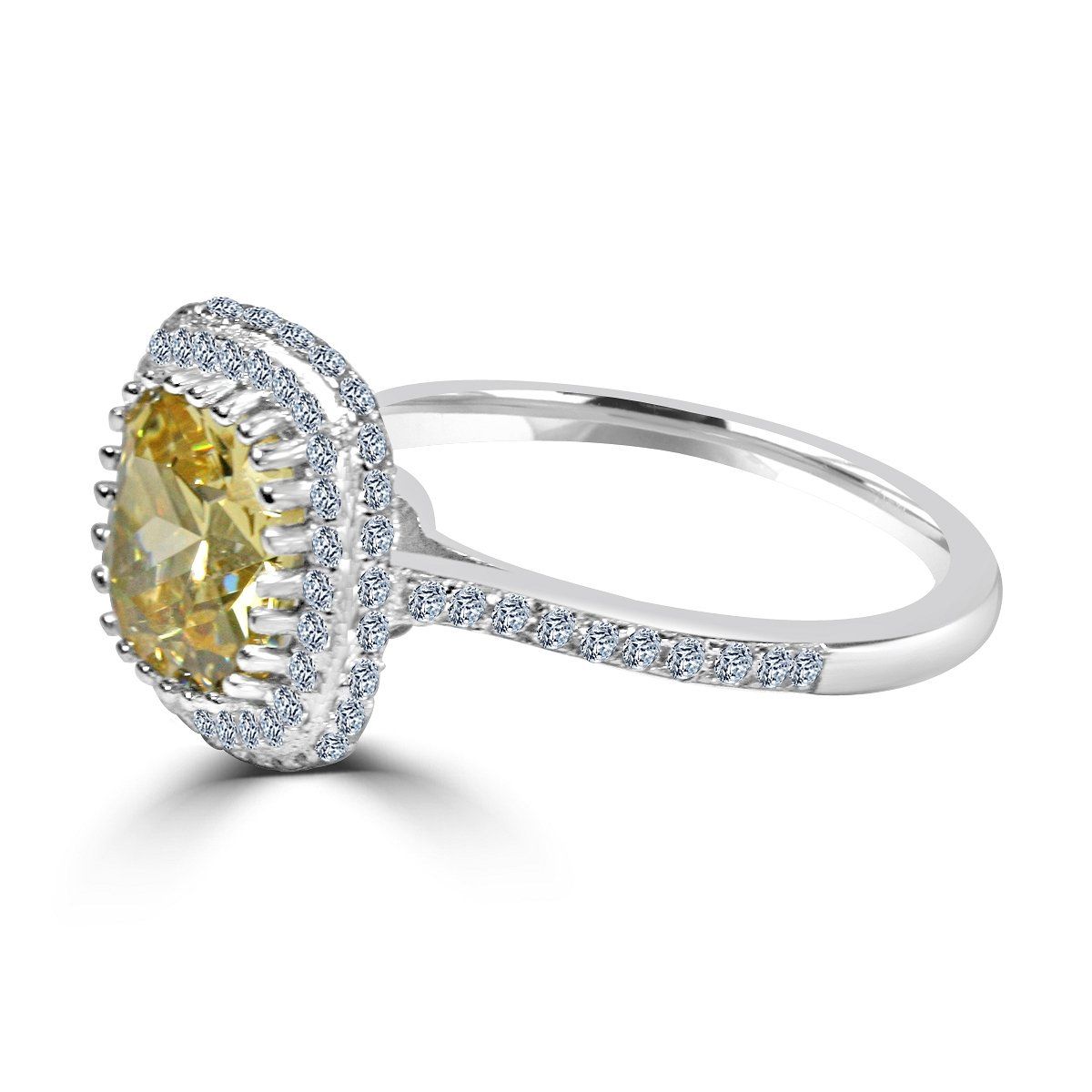 2CT Cushion Diamond Veneer Cubic Zirconia Ring. 635R0249