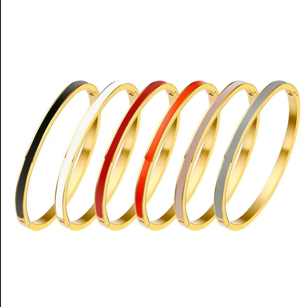 Stackable Enamel Bracelet Bangle Zirconite. 852B100