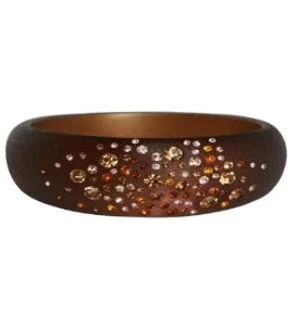 Zirconite Jeweled Acrylic Opaque Bangle Bracelet. 629B81361