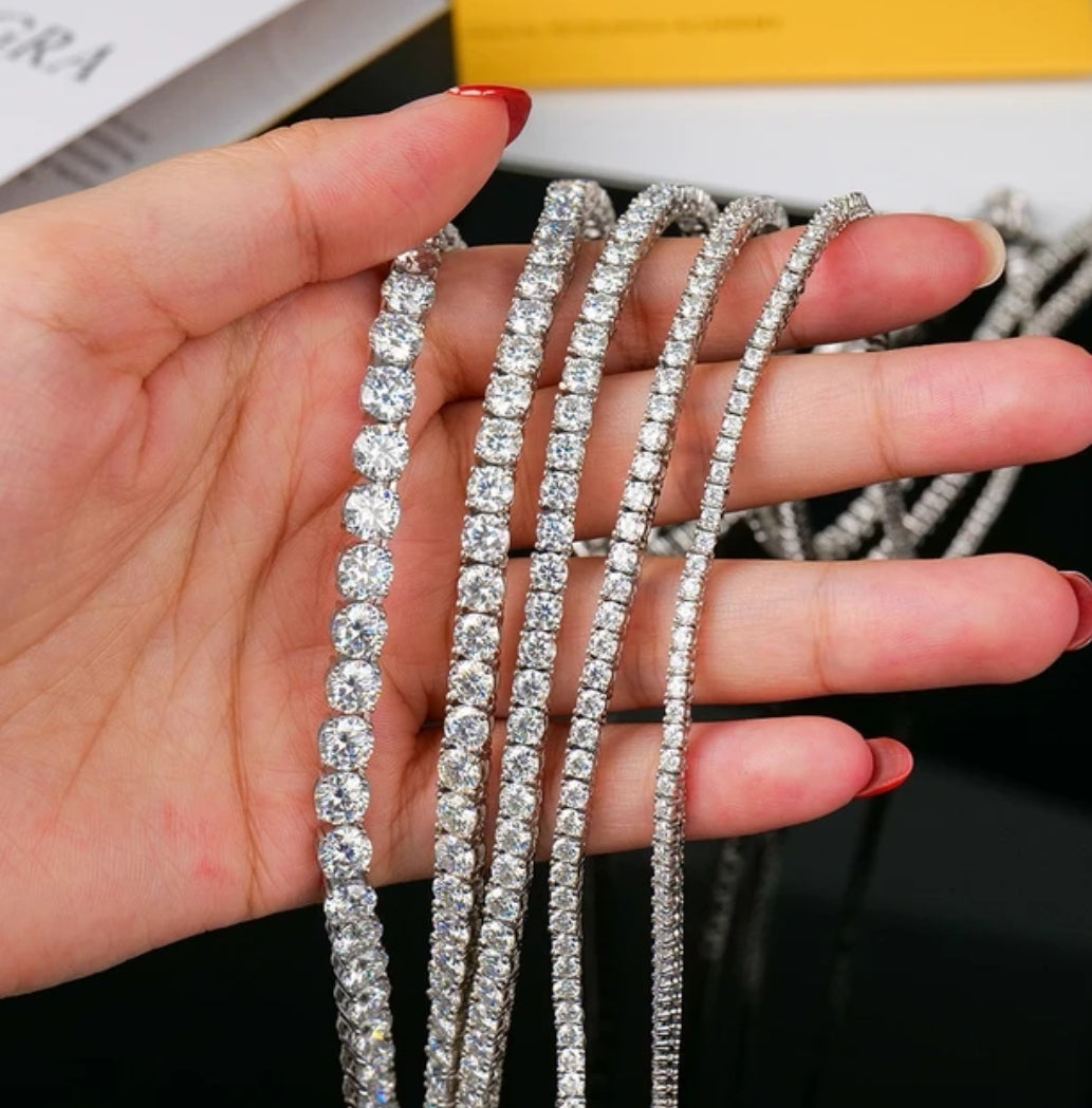 Moissanite Lab Created Diamond Tennis Bracelet. 850B