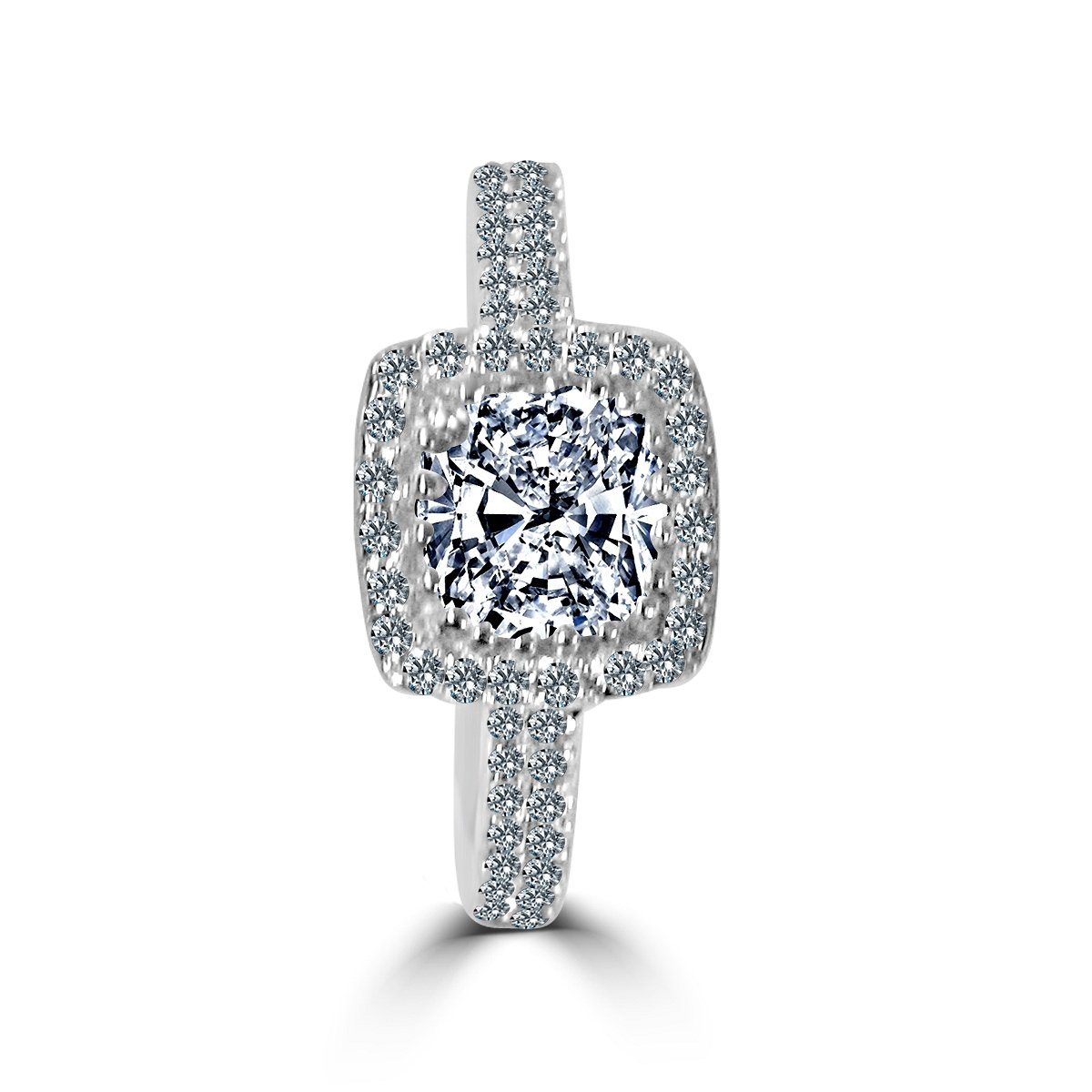 1CT Cushion Diamond Veneer Cubic Zirconia  Ring. 635R0251