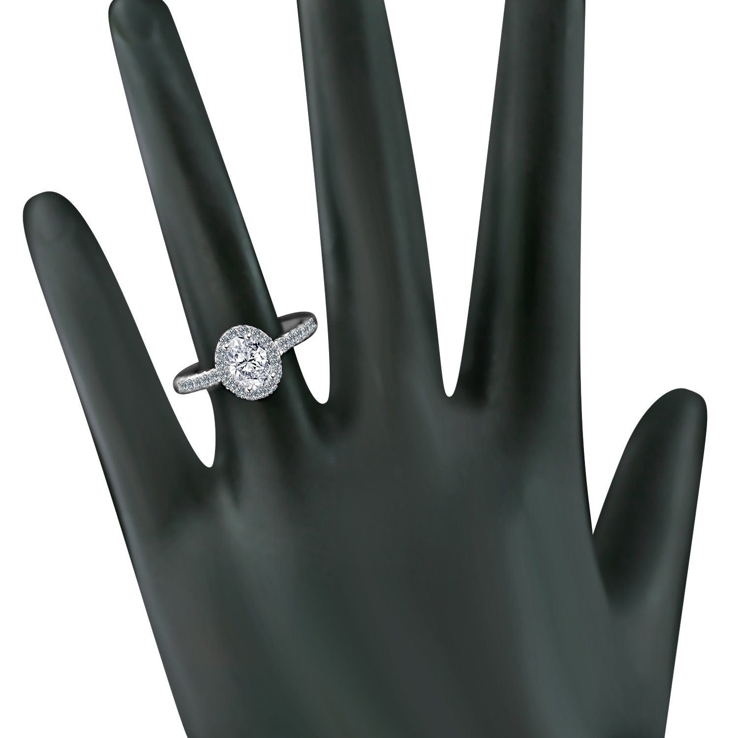 Oval Diamond Veneer Cubic Zirconia  Ring. 635R3231