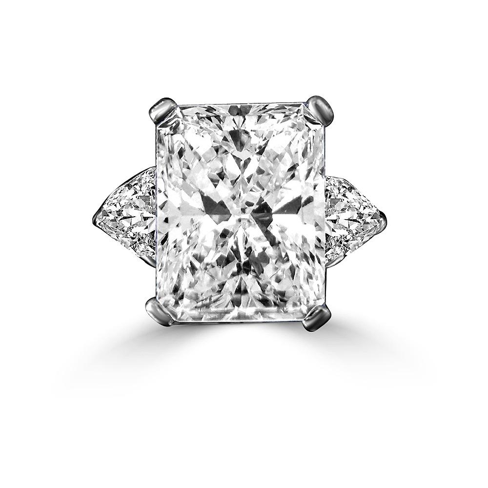 Radiant Diamond Veneer Cubic Zirconia Ring. 635R72098