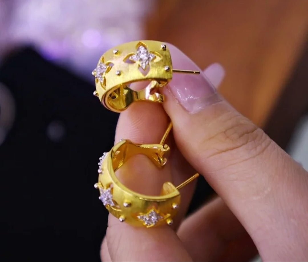 Italian design satin Hoop Earrings. 831E104