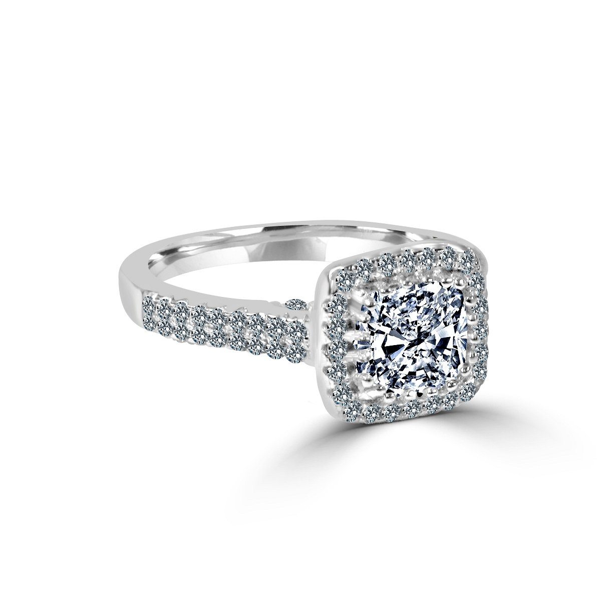 1CT Cushion Diamond Veneer Cubic Zirconia  Ring. 635R0251