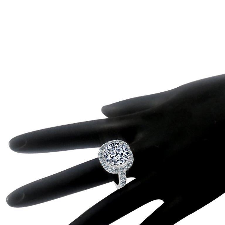 12CT Cushion  Cubic zirconia Ring. 582RR109