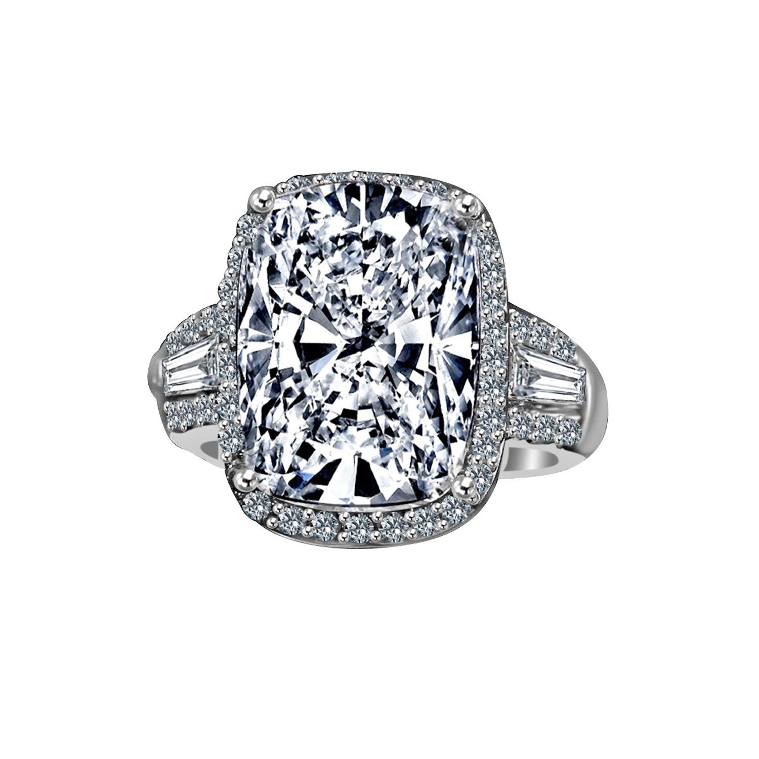 8CT Cushion Diamond Veneer Cubic Zirconia Ring. 635R71678