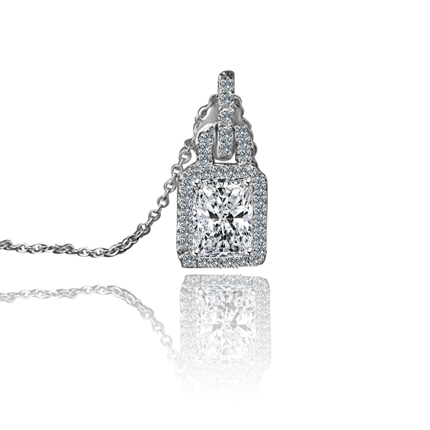 2CT Diamond Veneer Cubic Zirconia  Pendant. 635P10826A