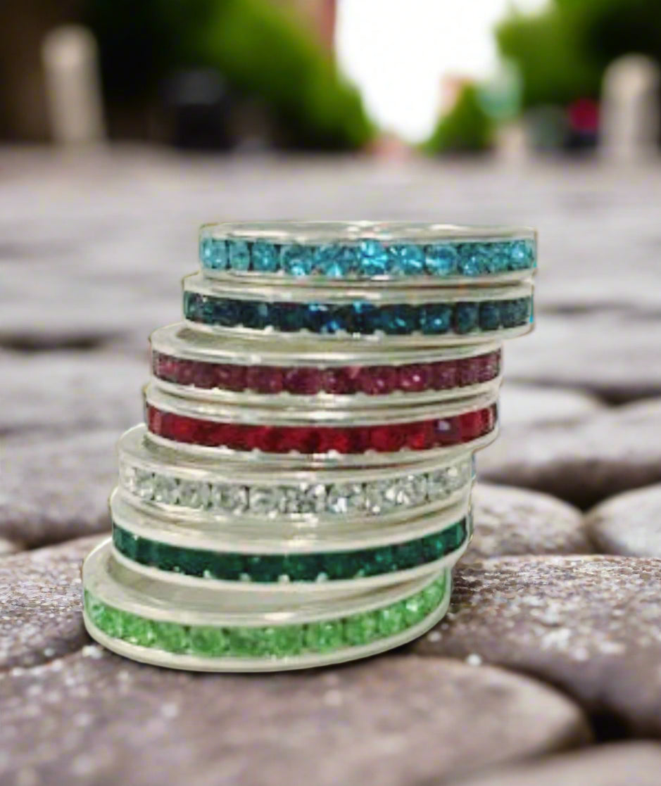 Ring Crystal eternity band Sterling Silver Z-1000