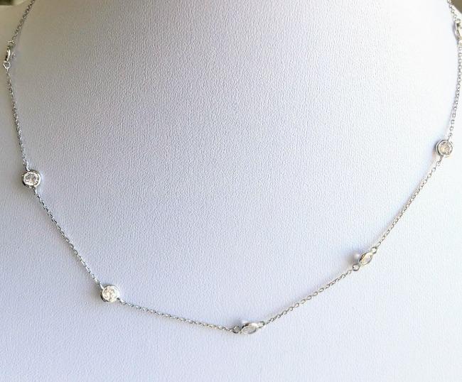 Zirconite Cubic Zirconia Multi Stations Necklace. ZBYX