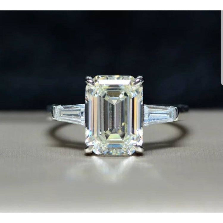 Emerald Diamond Veneer Cubic Zirconia Ring.635R72005