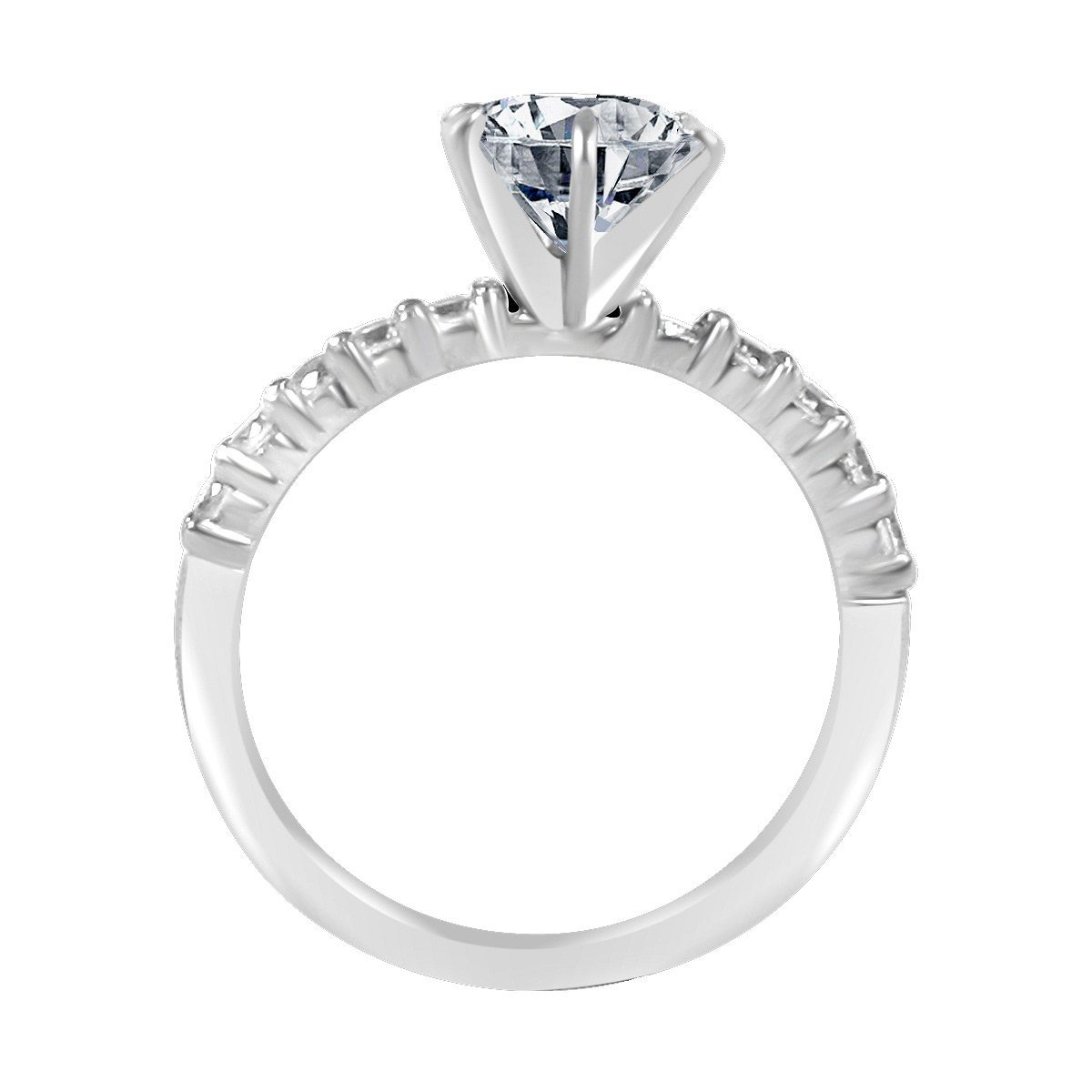 1CT Round Diamond Veneer Cubic Zirconia Ring.635R71359