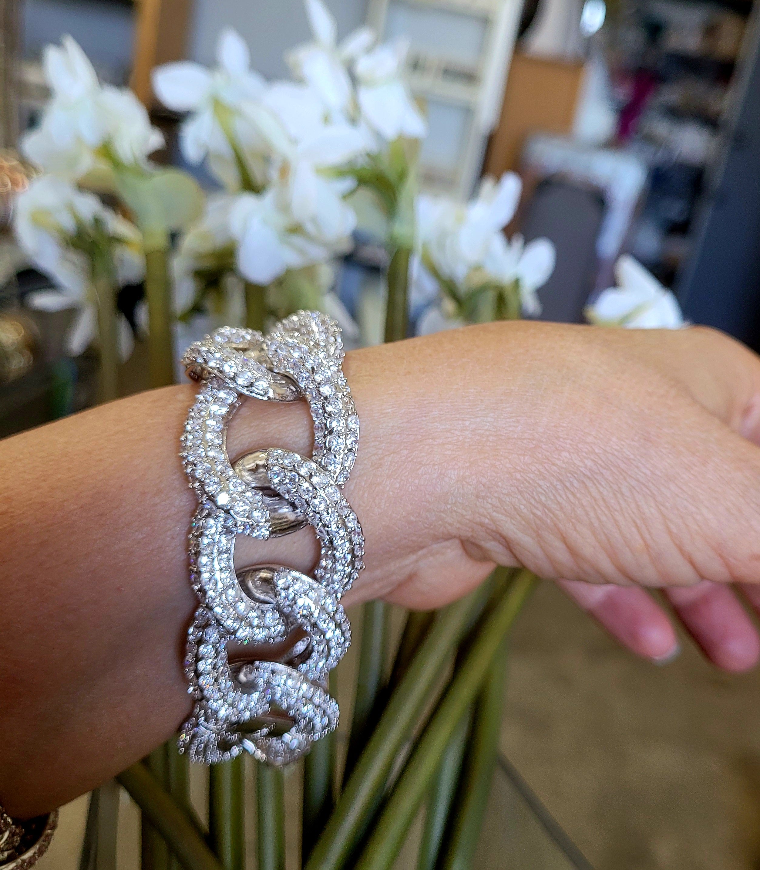 Curved Link link CZ Bracelet Zirconite couture.582B1338