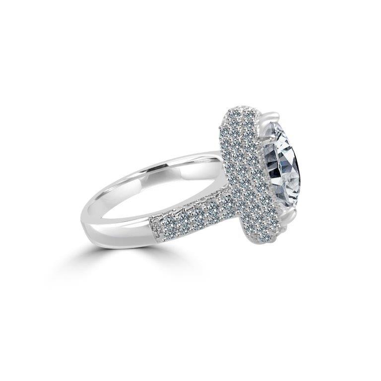 12CT Cushion  Cubic zirconia Ring. 582RR109