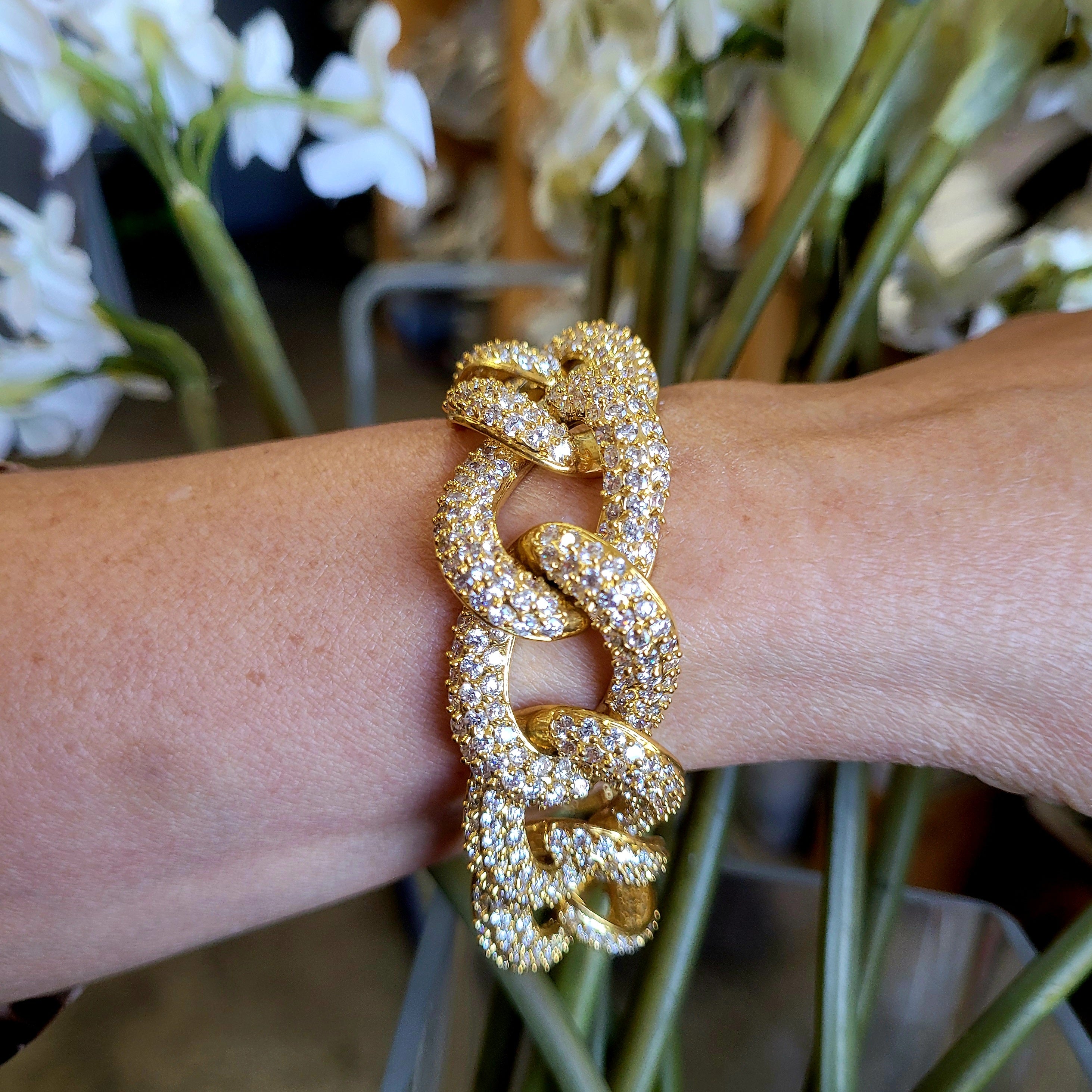 Curved Link link CZ Bracelet Zirconite couture.582B1338