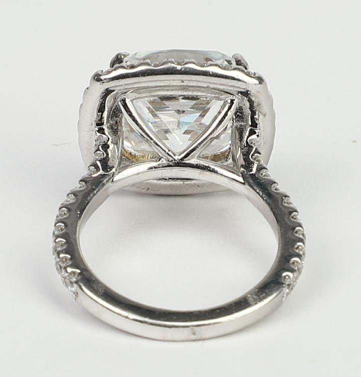 Cushion Square Cubic Zirconia Diamond Veneer Ring.  800R074